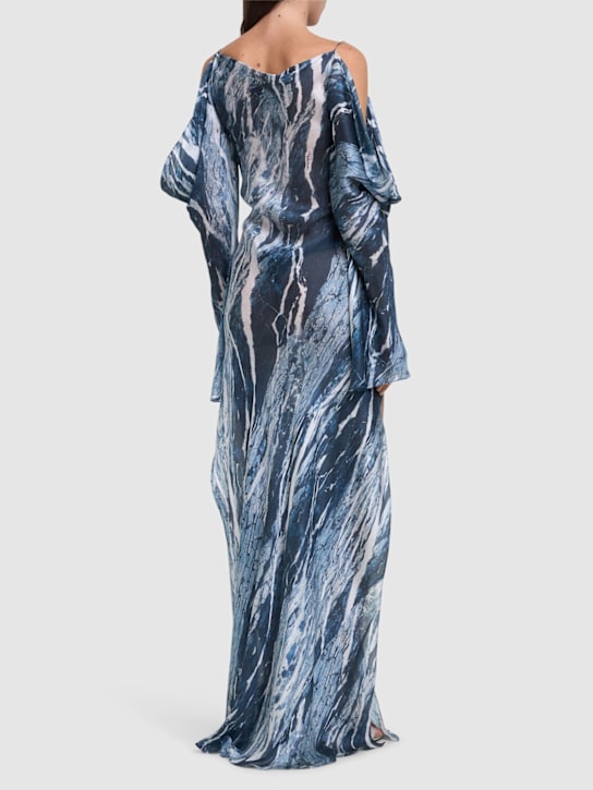 Chiffon and silk satin dress